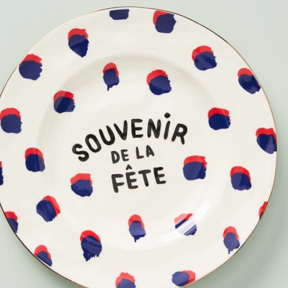Clare V Oui Maisonette dessert plate NWT